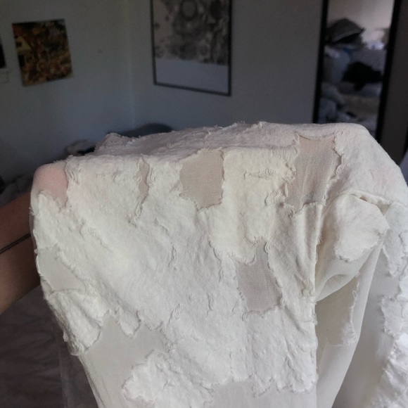 White Peplum Lace Blouse - Picture 6 of 7